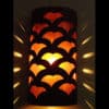 14" Wall Light-Ginkgo-Open Top Half Round-Antique Bronze-Amber Mica-Indoor-Outdoor - Image 2