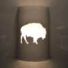 14" Wall Light-Buffalo-Open Top Half Round-White-Indoor-Outdoor - Image 2