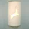 14" Wall Light-Leaping Deer-Open Top Half Round-White-Indoor-Outdoor - Image 2