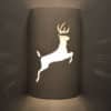 14" Wall Light-Leaping Deer-Open Top Half Round-White-Indoor-Outdoor - Image 3
