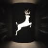 14" Wall Light-Leaping Deer-Open Top Half Round-White-Indoor-Outdoor - Image 4