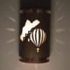 14" Wall Light-Pueblo Balloon-Closed Top (Dark Sky) Half Round-Copper Patina-Raw Copper Bands-Indoor-Outdoor - Image 2