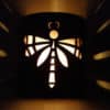 9" Wall Light-Dragonfly-Open Top Half Round-Antique Bronze-Indoor-Outdoor - Image 2