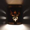 9" Wall Light-Phoenix-Open Top Half Round-Raw Turquoise-Raw Copper Bands-Amber Mica-Indoor-Outdoor - Image 2