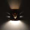 9" Wall Light-Phoenix-Open Top Half Round-Raw Turquoise-Raw Copper Bands-Amber Mica-Indoor-Outdoor - Image 3