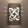 14" Wall Light-Celtic Circle-Open Top Half Round-Gray Tone-Indoor-Outdoor - Image 2