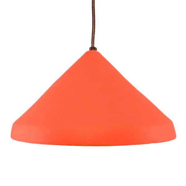 12" Cone Pendant-Architectural-Asian Red-Indoor-White Cord