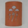10" Wall Light-Storm Cloud-Low Profile-Open Top Half Round-Terracotta Mica-Indoor-Outdoor