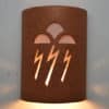 10" Wall Light-Storm Cloud-Low Profile-Open Top Half Round-Terracotta Mica-Indoor-Outdoor - Image 2