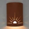 10" Wall Light-Sunrise-Low Profile-Open Top Half Round-Terracotta Mica-Indoor-Outdoor - Image 2