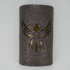 14" Wall Light-Phoenix-Low Profile Open Top Half Round -Coffee Mica-Amber Mica-Indoor-Outdoor
