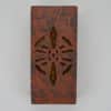 14" Wall Light-Dagger-Low Profile Rectangle-Open Top Half Round-Copper Brick-Amber Mica-Indoor-Outdoor