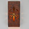 14" Wall Light-Dagger-Low Profile Rectangle-Open Top Half Round-Copper Brick-Amber Mica-Indoor-Outdoor - Image 2