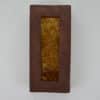14" Wall Light-Picture Window-Low Profile Rectangle-Open Top Half Round-Antique Copper-Amber Mica-Indoor-Outdoor