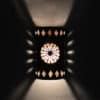 14" Wall Light-Dreamcatcher Copper Cover-Diamonds Borders-Open Top Half Round-Anodized Bronze-Silver Mica-Indoor-Outdoor - Image 3