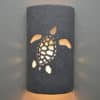14" Wall Light-Ocean Turtle-Open Top Half Round-Gray Tone-Indoor-Outdoor - Image 3
