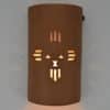 14" Walll Light-Sunface (3pt)-Open Top Half Round-Brown Mica-Dusk till Dawn-Indoor-Outdoor - Image 2