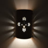 14" Walll Light-Sunface (3pt)-Open Top Half Round-Brown Mica-Dusk till Dawn-Indoor-Outdoor - Image 3