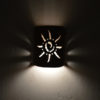9" Wall Light-Ancient Sun-Open Top Half Round-Brown Mica-Dusk Till Dawn Sensor-Indoor-Outdoor - Image 3