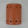 9" Wall Light-Sandia Band Borders-Open Top Half Round-Terracotta-Indoor-Outdoor