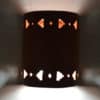 9" Wall Light-Sandia Band Borders-Open Top Half Round-Terracotta-Indoor-Outdoor - Image 4