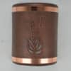 9" Wall Light-Yucca-Open Top-Half Round-Antique Copper-Raw Copper Bands-Indoor-Outdoor