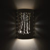 14" Wall Light-Aspen Grove-ADA Low Profile-Open Top-Bisque-Indoor-Outdoor - Image 4
