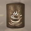 9" Wall Light-Barista-Open Top Half Round-Coffee Mica-Indoor-Outdoor - Image 2