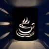 9" Wall Light-Barista-Open Top Half Round-Coffee Mica-Indoor-Outdoor - Image 3