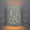 9" Wall Light-Vino-Open Top Half Round-Bisque-Indoor-Outdoor - Image 2