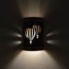 12" Wall Light-Twin Balloon-Low Profile ADA Closed Top (Dark Sky) Half Round-Antique Copper-Raw Copper Bands-Indoor-Outdoor - Image 3