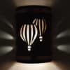 12" Wall Light-Twin Balloon-Low Profile ADA Closed Top (Dark Sky) Half Round-Antique Copper-Raw Copper Bands-Indoor-Outdoor - Image 4
