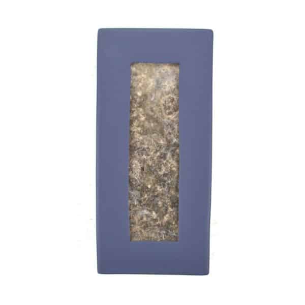 14" Wall Sconce-Picture Window-Low Profile ADA Rectangle-Navy Blue-Silver Mica-Indoor-Outdoor-Open Top - Image 2
