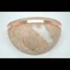 Large Bowl Wall Light-Pueblo Balloon-Sandstone-Top Copper Band-Indoor-Covered Outdoor-Up Light