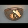 Large Bowl Wall Light-Pueblo Balloon-Sandstone-Top Copper Band-Indoor-Covered Outdoor-Up Light - Image 2