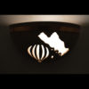 Large Bowl Wall Light-Pueblo Balloon-Sandstone-Top Copper Band-Indoor-Covered Outdoor-Up Light - Image 3