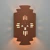 12" Wall Light-Sunface-Zig Zag Handcut-Terracotta-Indoor-Outdoor - Image 2