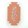 12" Wall Light-Kokopelli-Zig Zag Handcut-Terracotta-Indoor-Outdoor