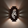 12" Wall Light-Kokopelli-Zig Zag Handcut-Terracotta-Indoor-Outdoor - Image 3