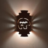 12" Wall Light-Spirit Bear-Zig Zag Handcut-Terracotta-Indoor-Outdoor - Image 2
