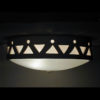 Flush Mount Ceiling Fixture-Tribal Drum-Tan-Indoor - Image 2