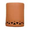 9" Wall Light-Tribal Drum Bottom Border-Half Round-Terracotta-Indoor-Outdoor-