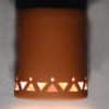 9" Wall Light-Tribal Drum Bottom Border-Half Round-Terracotta-Indoor-Outdoor- - Image 2