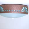 13" Flush Mount-Fan with Bullets -Rust Mica-Teal-interior
