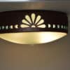 13" Flush Mount-Fan with Bullets -Rust Mica-Teal-interior - Image 3