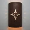 14" Wall Sconce-Custom Star-Half Round-Open Top-Antique-Copper-Interior-Exterior - Image 2
