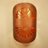Shield Handcut-Double Fan-Half Round-Brown Mica-Amber Mica-Indoor-Outdoor