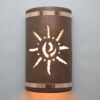 "Quick Ship" - Various Sizes - Southwest Ancient Sun Design, Copper Bands - Image 4