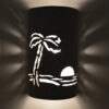 “Quick Ship” – Various Sizes - Palm Tree Design in Gray Tone - Image 3
