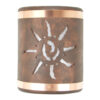 "Quick Ship" - Various Sizes - Southwest Ancient Sun Design, Copper Bands